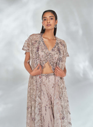 Dolly J-Ice Foam Sharara Cape Set-INDIASPOPUP.COM