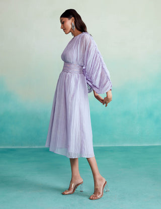 The Right Cut-Digital Lavender Amethyst Dress-INDIASPOPUP.COM