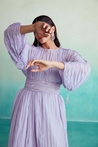 The Right Cut-Digital Lavender Amethyst Dress-INDIASPOPUP.COM