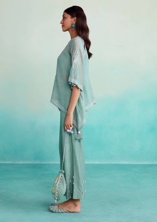 The Right Cut-Mint Green Top And Straight Trousers-INDIASPOPUP.COM