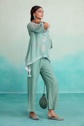 The Right Cut-Mint Green Top And Straight Trousers-INDIASPOPUP.COM