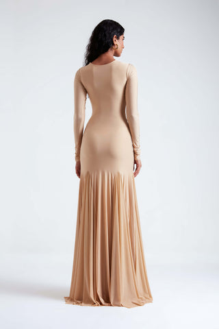 Chantal wheat beige gown