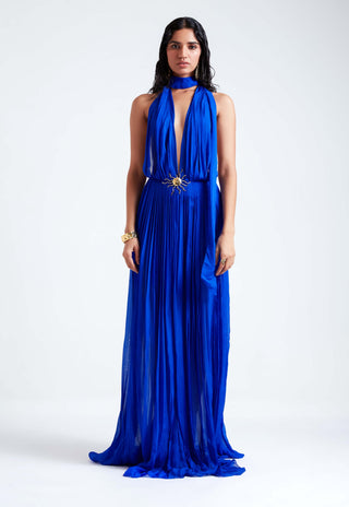 Melania Electric Blue Gown by Deme By Gabriella available on Indiaspopup