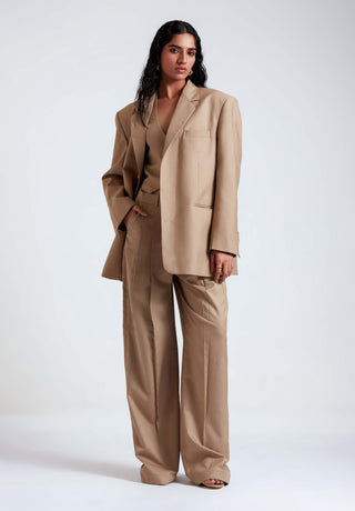 Masha desert tan blazer and pant set