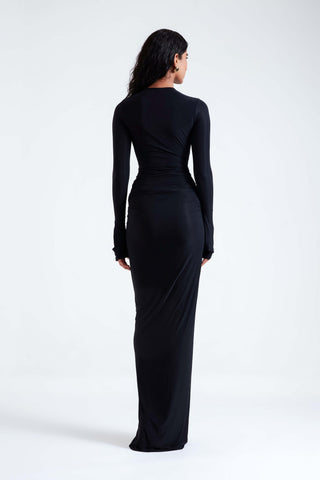 Aldona Black Gown by Deme By Gabriella available on Indiaspopup