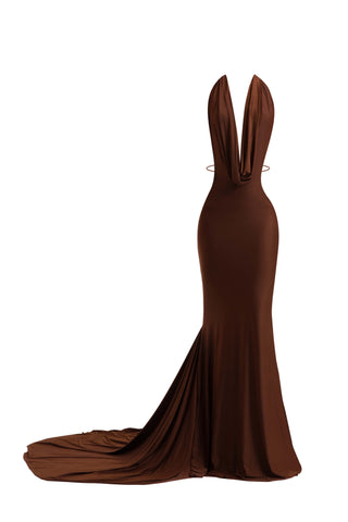 Ninah chocolate brown gown