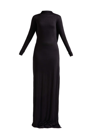 Daria black jersey gown