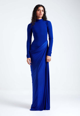 Sasha Electric Blue Gown by Deme By Gabriella available on Indiaspopup