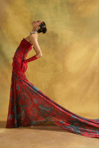 Mariya red gown