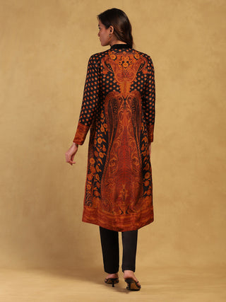 Black and rust mehroz kurta and pants