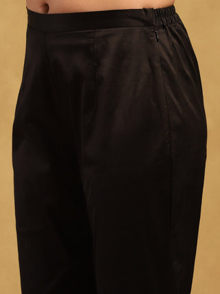 Black and rust mehroz kurta and pants