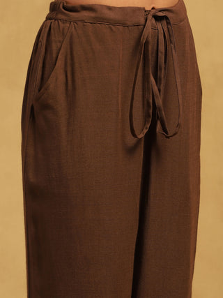 Brown kyesha kurta and pants