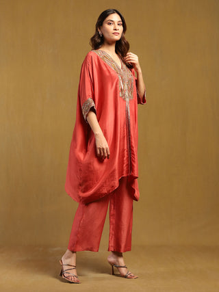 Pink Elec Solid Kurta And Palazzo by Ritu Kumar available on Indiaspopup