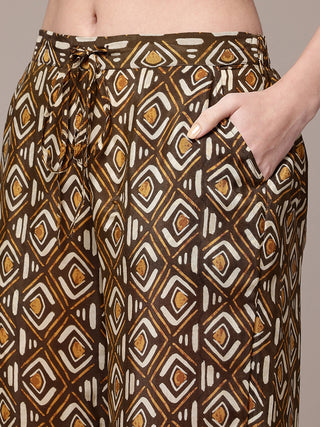Mustard tribal print top and pants