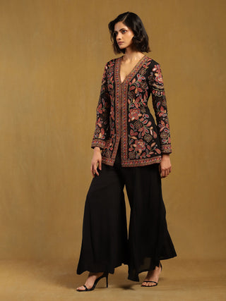 Black velentine kurta and sharara