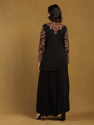 Black velentine kurta and sharara