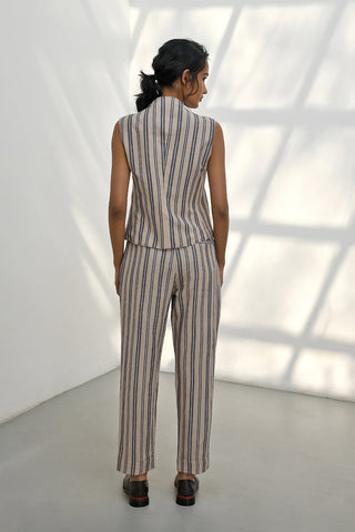 Chorio beige stripe pants