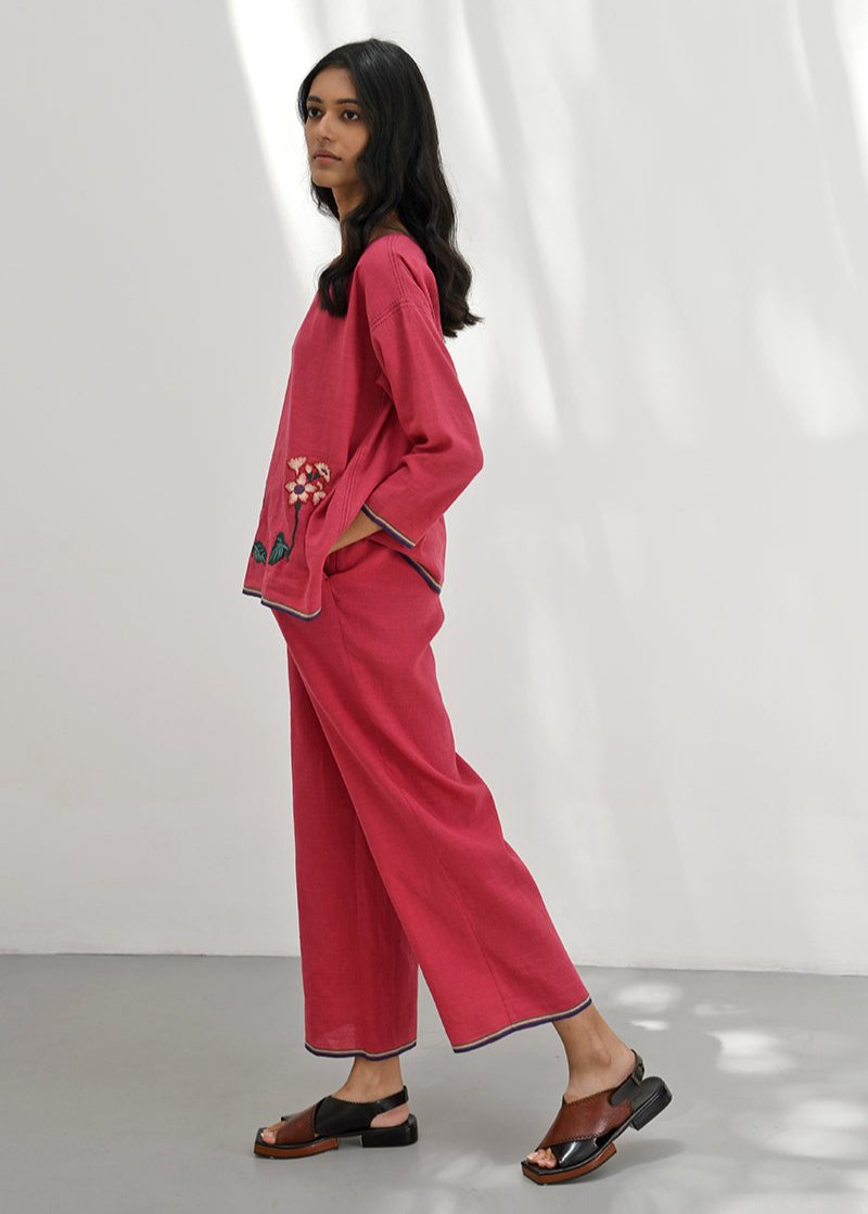 Red Payal Payal Pratap Nuoro Crimson Red Pants | Indiaspopup.com