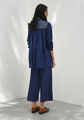 Florina Navy Handloom Pants by Payal Pratap available on Indiaspopup.com