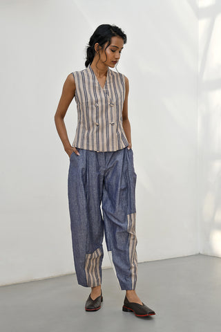 Petra Blue Carrot Pants by Payal Pratap available on Indiaspopup.com