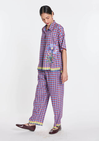 Cotton linen petunia elasticated pant