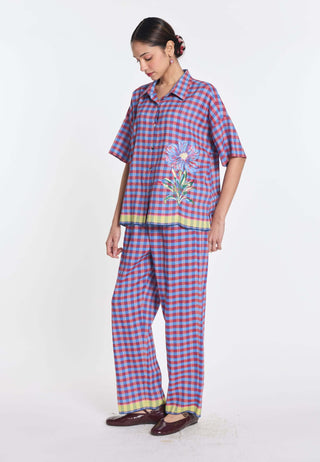 Cotton linen petunia elasticated pant