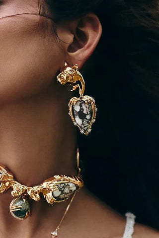 Temptress leopard earrings