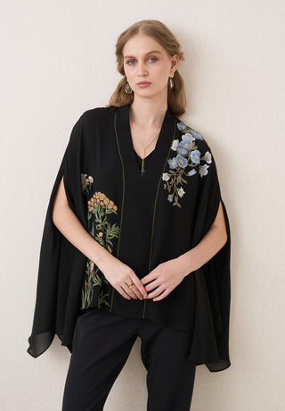 Lina black cape top