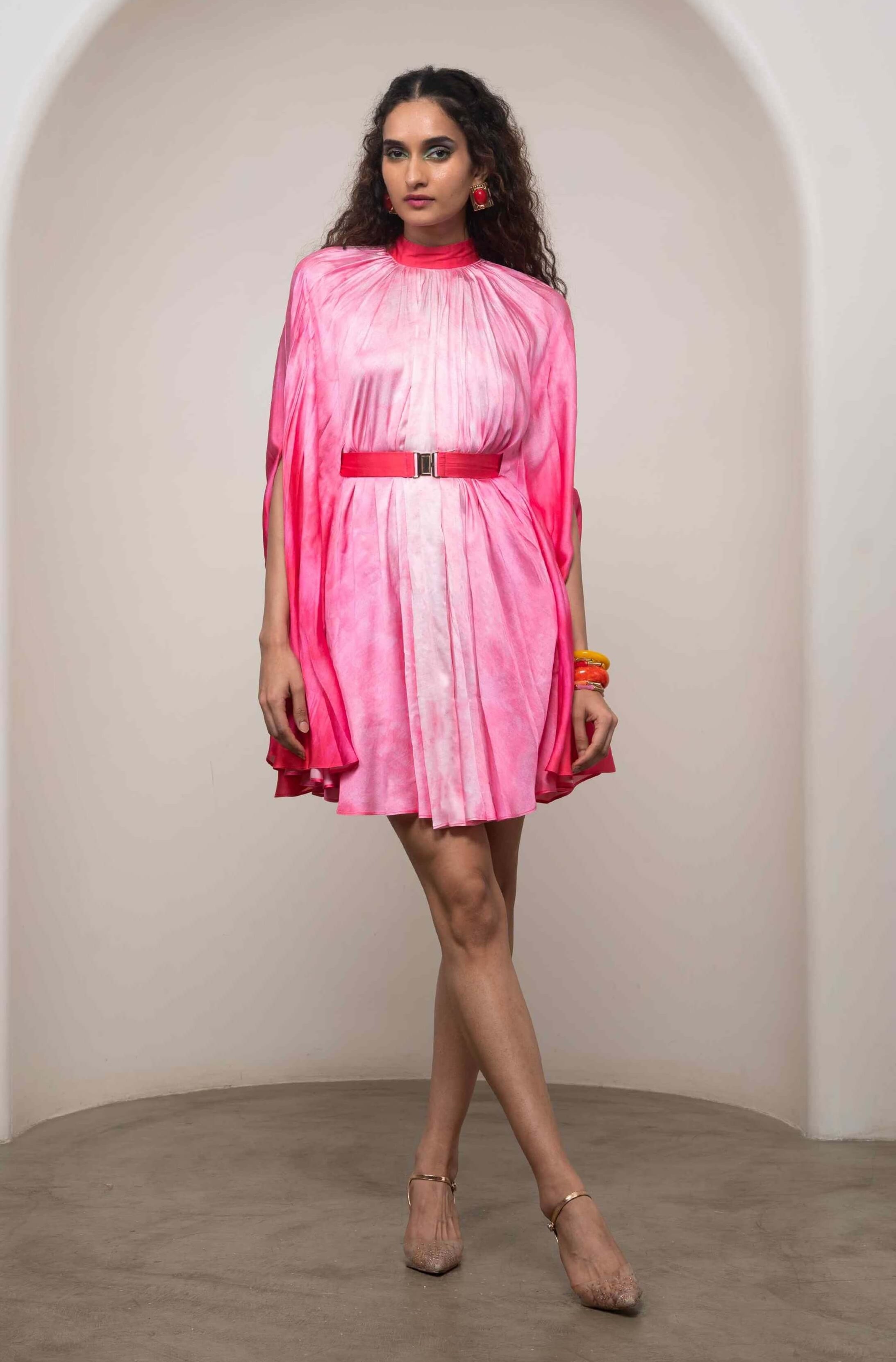 Lila pink cape dress Lila pink cape dress