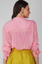 Devyani Mehrotra-Pink Starry Sky Shirt-INDIASPOPUP.COM
