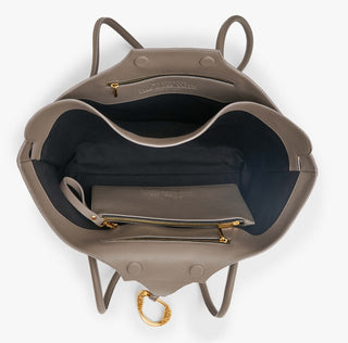 Light taupe boss tote