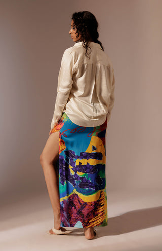 Calypso printed skirt