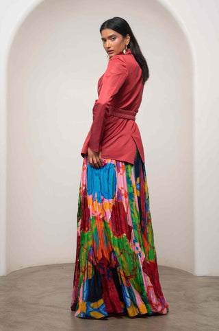 Sena blazer with skirt set