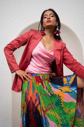 Sena blazer with skirt set