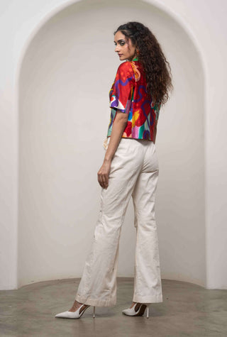 Alya cropped jacket with flare pants