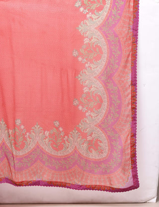 Fuschia and purple jasbira kurta set