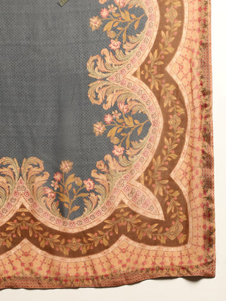 Indigo and beige jasbira kurta set