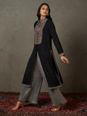 Black and grey shivalika kurta set