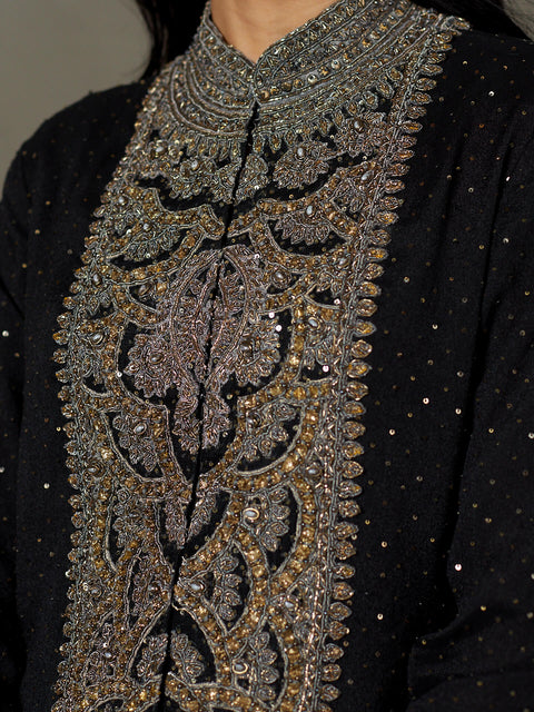 Black and grey shivalika kurta set