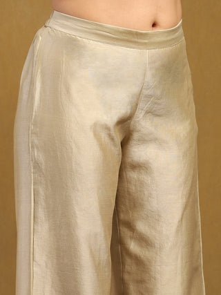 Beige and tapestry blue keya kurta set