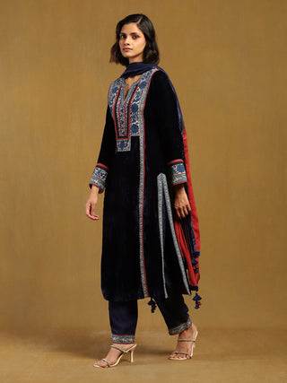 Blue Azra Kurta Set by Ritu Kumar available on Indiaspopup