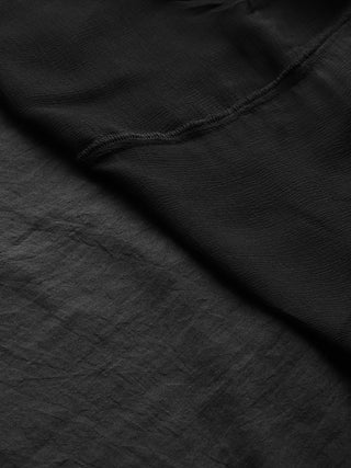 Black full sleeve solid anarkali set