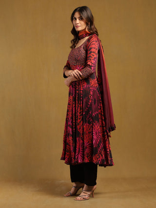 Red Hriday Kurta Set by Ritu Kumar available on Indiaspopup