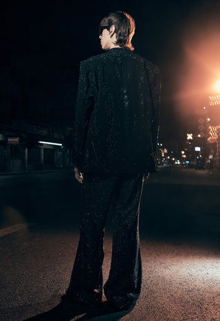 Lucien black bandhgala set