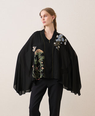 Lina black cape top