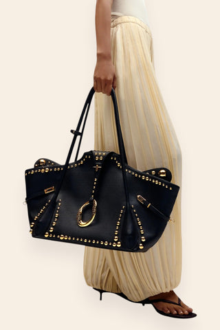 Black rebel tote bag