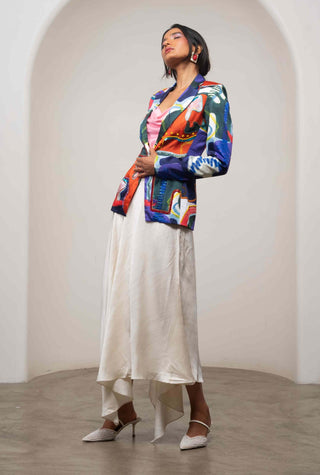 Varen blazer with asymmetrical skirt
