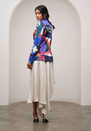Varen blazer with asymmetrical skirt