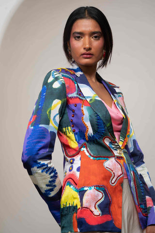 Varen blazer with asymmetrical skirt