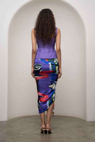 Varen peplum with asymmetrical skirt